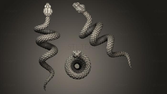 3D model snake round (STL)